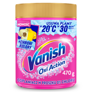 Vanish Oxi action odplamiacz w proszku do białego i kolorowego prania 470g
