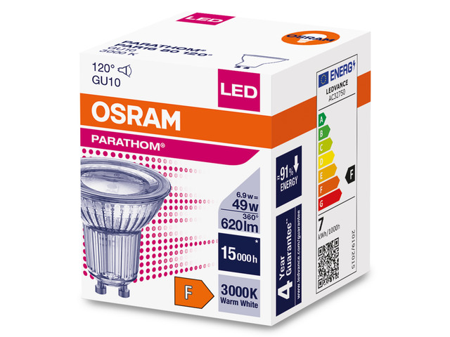 Osram Ledvance GU10 6,9W=49W 3000K