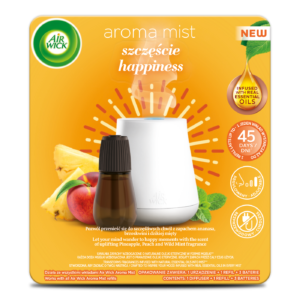 Air Wick Aroma Mist odświeżacz mgiełka szczęście, ananas, brzoskwinia i dzika mięta
