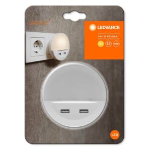 LEDVANCE Lampka Nocna do Gniazdka z ŁADOWARKA USB