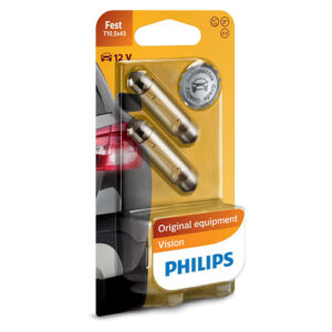 PHILIPS VISION ŻARÓWKI C10W 12V 10W SV8.5-8 DUO