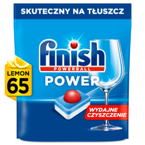 Finish Power tabletki do zmywarki cytrynowe 65 sztuk