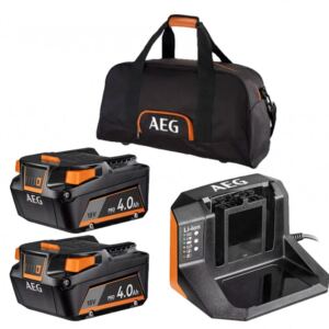 Zestaw Akumulatorów 2x 4,0Ah z Ładowarką AEG 18V SETLL1840SLK1