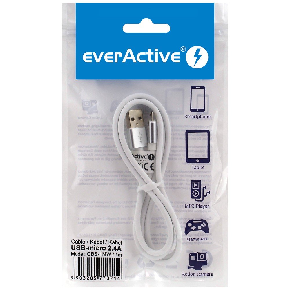 EverActive Kabel USB micro 1m CBS-1MW EverA - obrazek 2