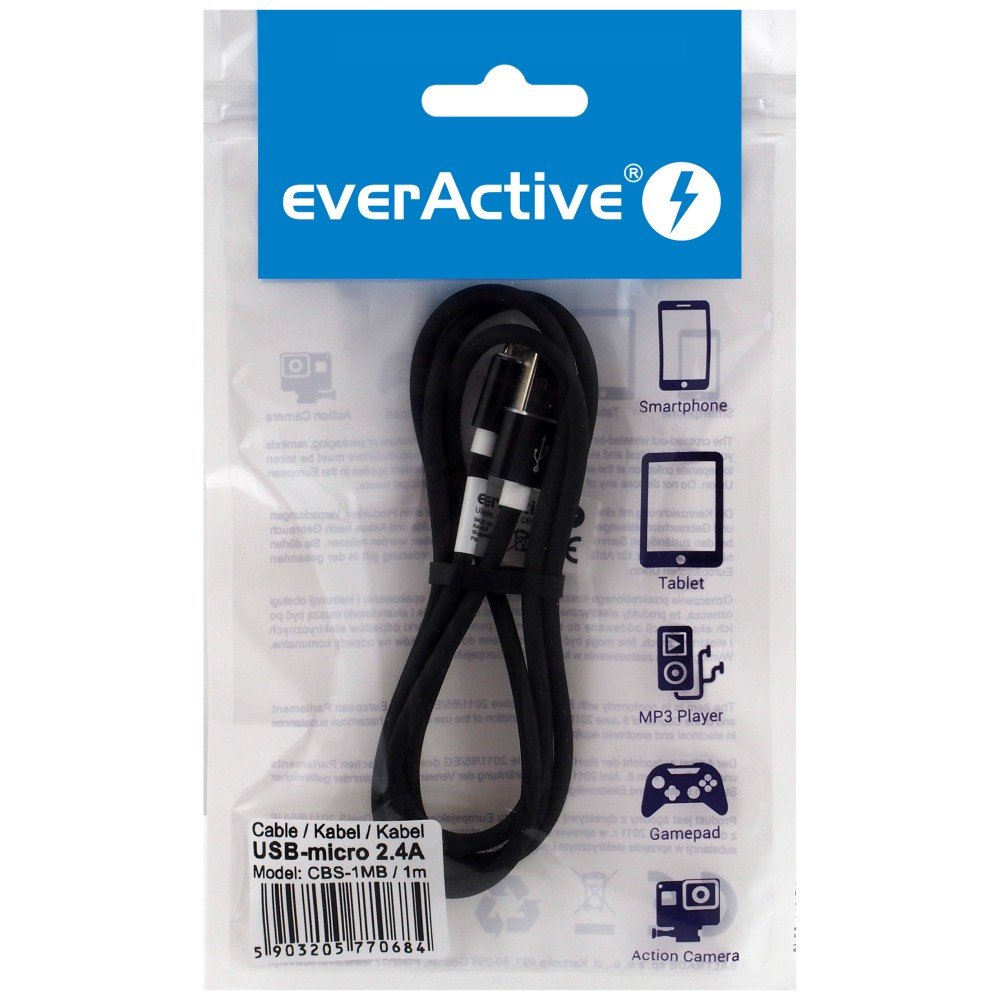 EverActive Kabel USB micro 1m CBS-1MB EverA - obrazek 2