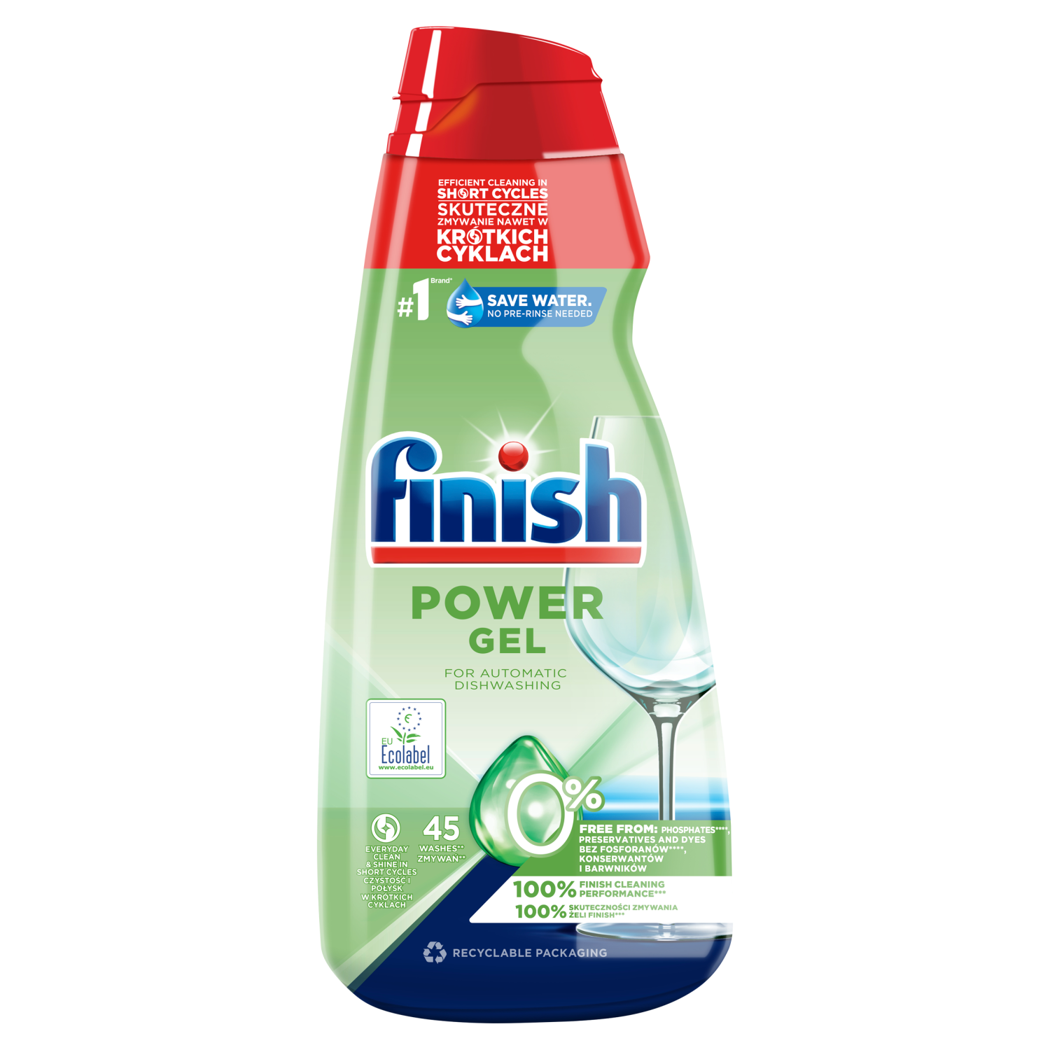Finish Power gel żel do zmywarki zero 900ml