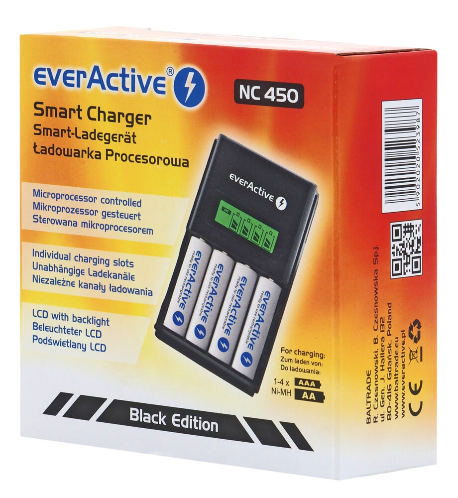 everActive Ładowarka NC-450 Black - obrazek 2