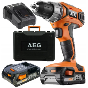 AEG Wiertarko-Wkrętarka BSB18G4-202C 18V + 2x2Ah + Ładowarka + Walizka