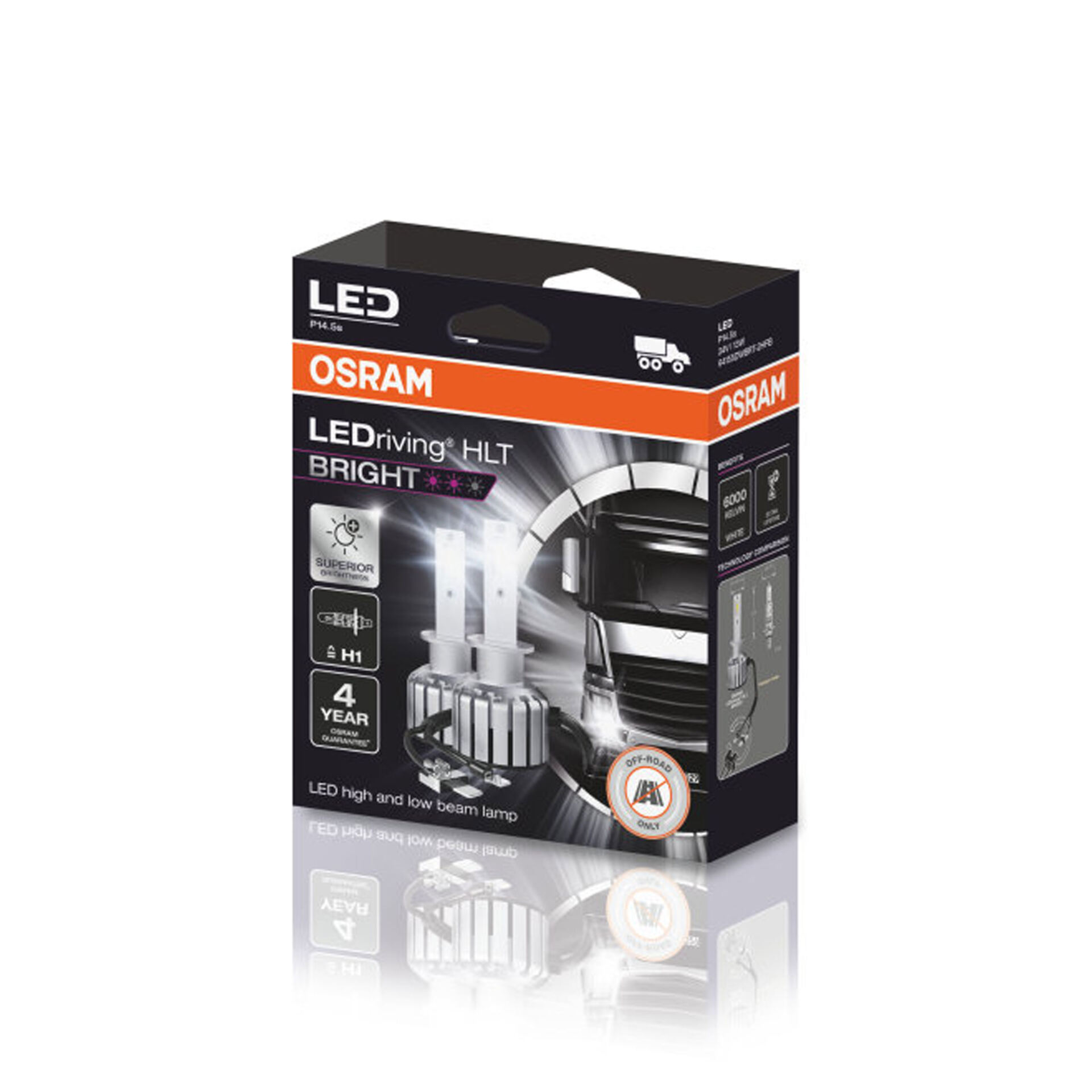 Żarówki Osram LEDriving HLT Bright H1 24V 6000K - obrazek 4