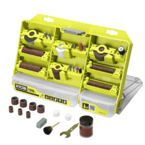 RYOBI Uniwersalny Zestaw Akcesoriów Obrotowych 120 szt RAR800K-120