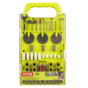 RYOBI Zestaw akcesoriów do narzędzia wysokoobrotowego (155 szt) RAKRT155