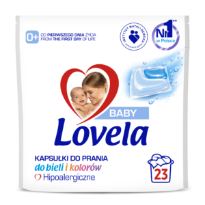Lovela Baby hipoalergiczne kapsułki do prania bieli i kolorów 23 sztuki