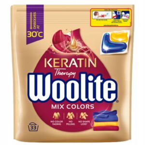 Woolite kapsu艂ki z keratyn膮 do kolorowego prania 33 sztuki