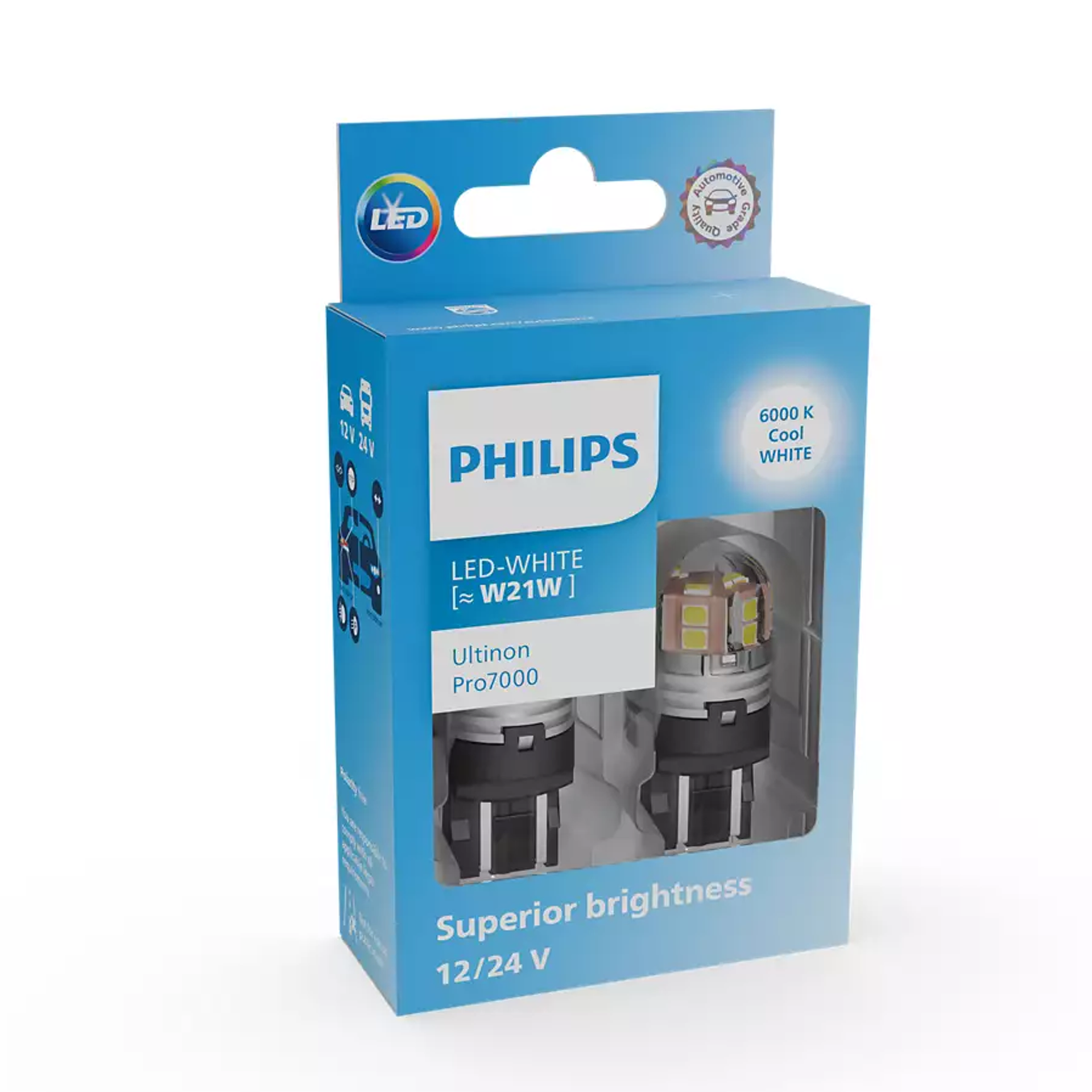 Philips LED Ultinon Pro7000 W21W CU70 12/24V X2 - obrazek 4