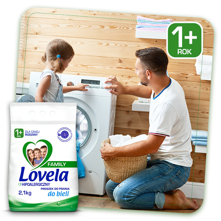 Lovela Family hipoalergiczny proszek do prania bieli 2,1kg - obrazek 5