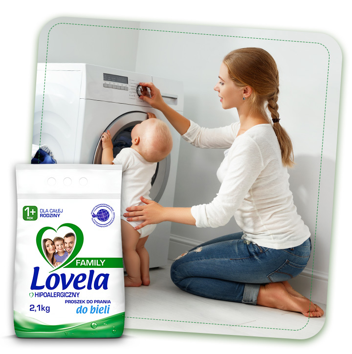 Lovela Family hipoalergiczny proszek do prania bieli 2,1kg - obrazek 3