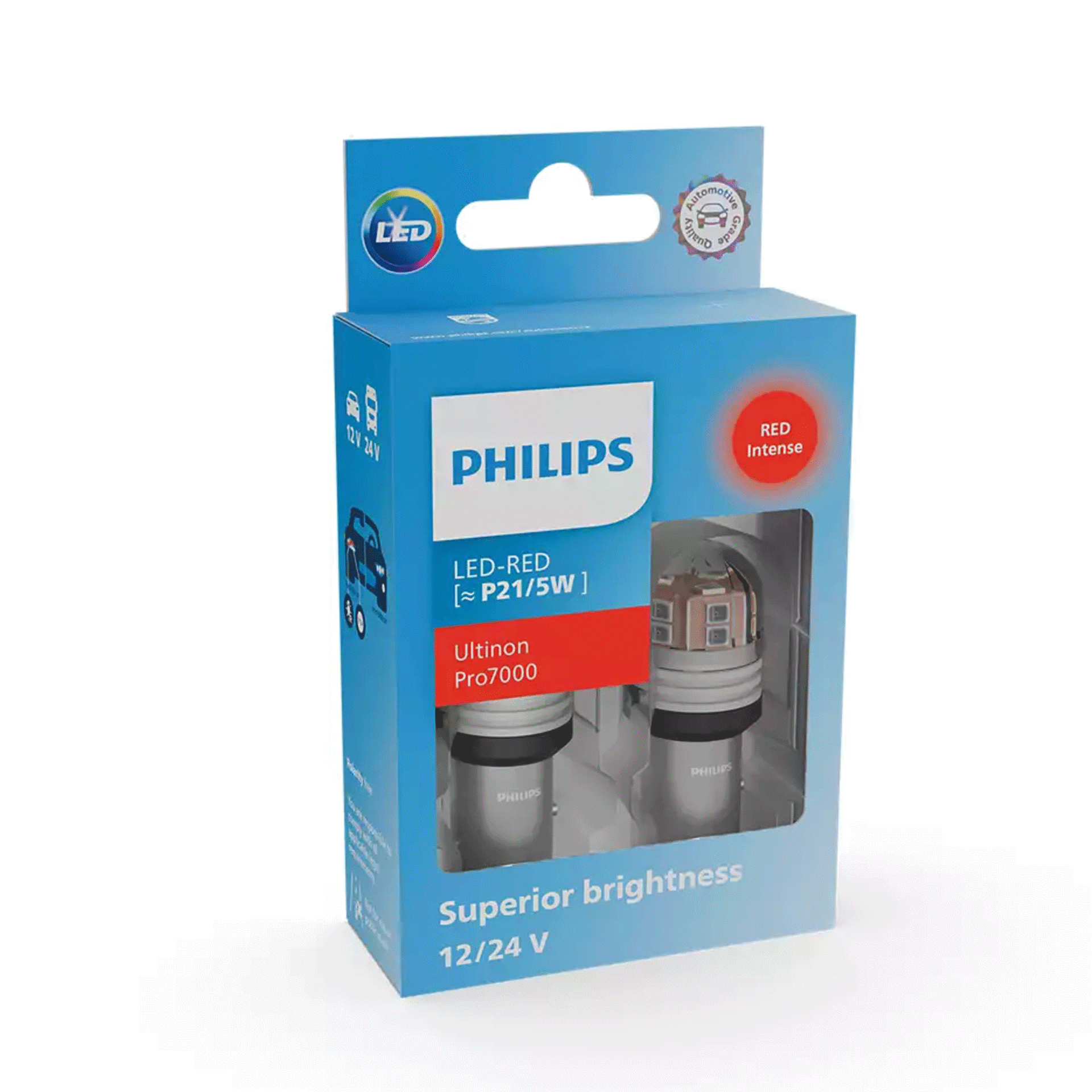 Philips LED Ultinon Pro7000 P21/5W RED RU70 12/24V X2 - obrazek 4