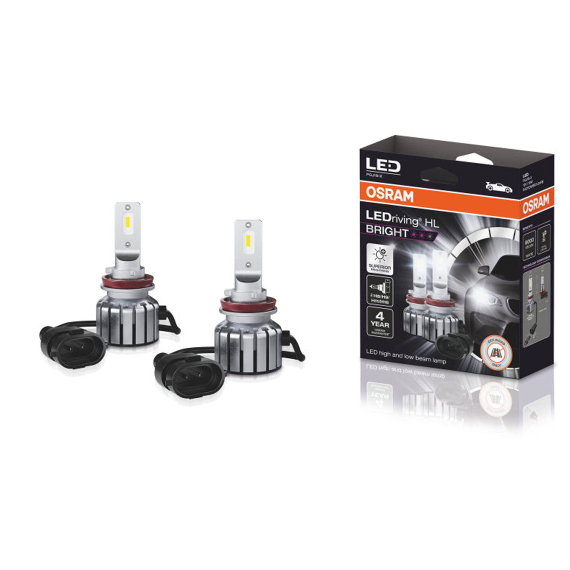 Żarówki OSRAM LEDriving HL BRIGHT +300% H8/H11/H16