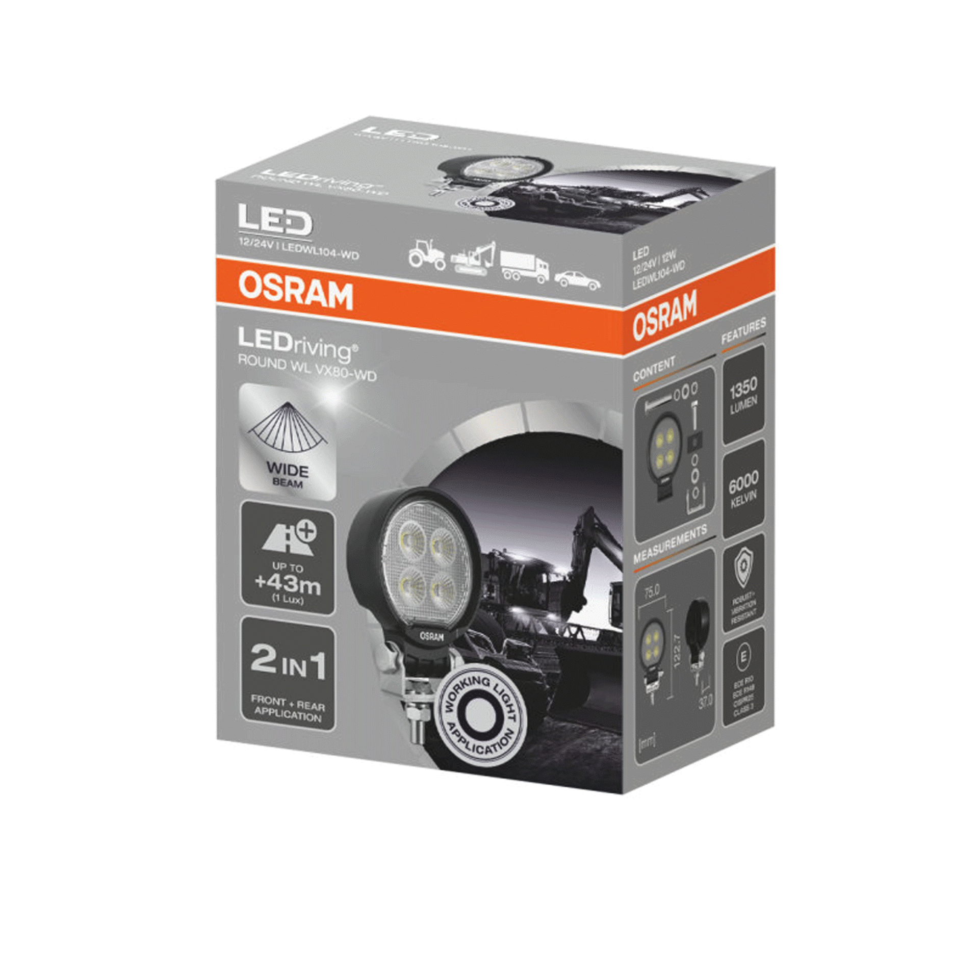 Osram Lampa LEDriving ROUND WL VX80-WD - obrazek 4