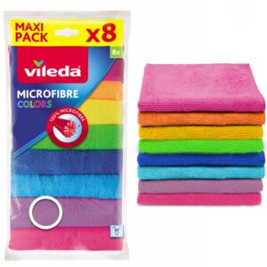 VILEDA UNIWERSALNE ŚCIERKI MICROFIBRE 8 KOLORY XL