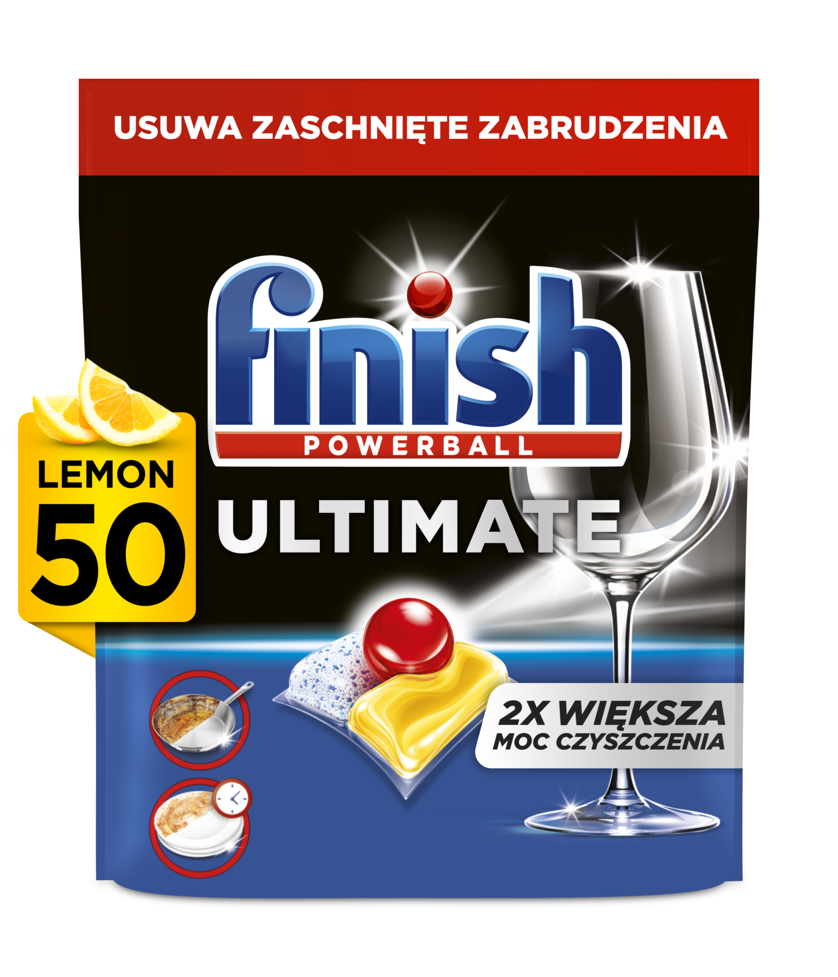 FINISH Ultimate kapsułki do zmywarki cytrynowe 50 sztuk