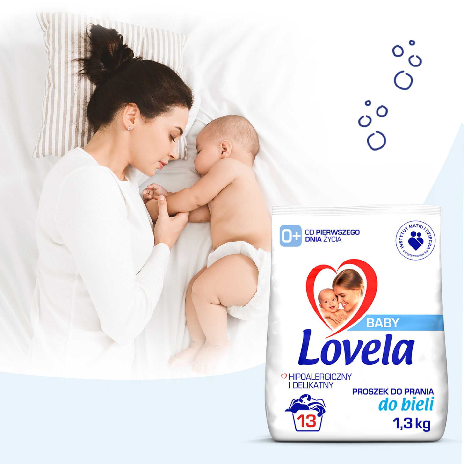 Lovela Baby hipoalergiczny proszek do prania bieli 1,3 kg - obrazek 4