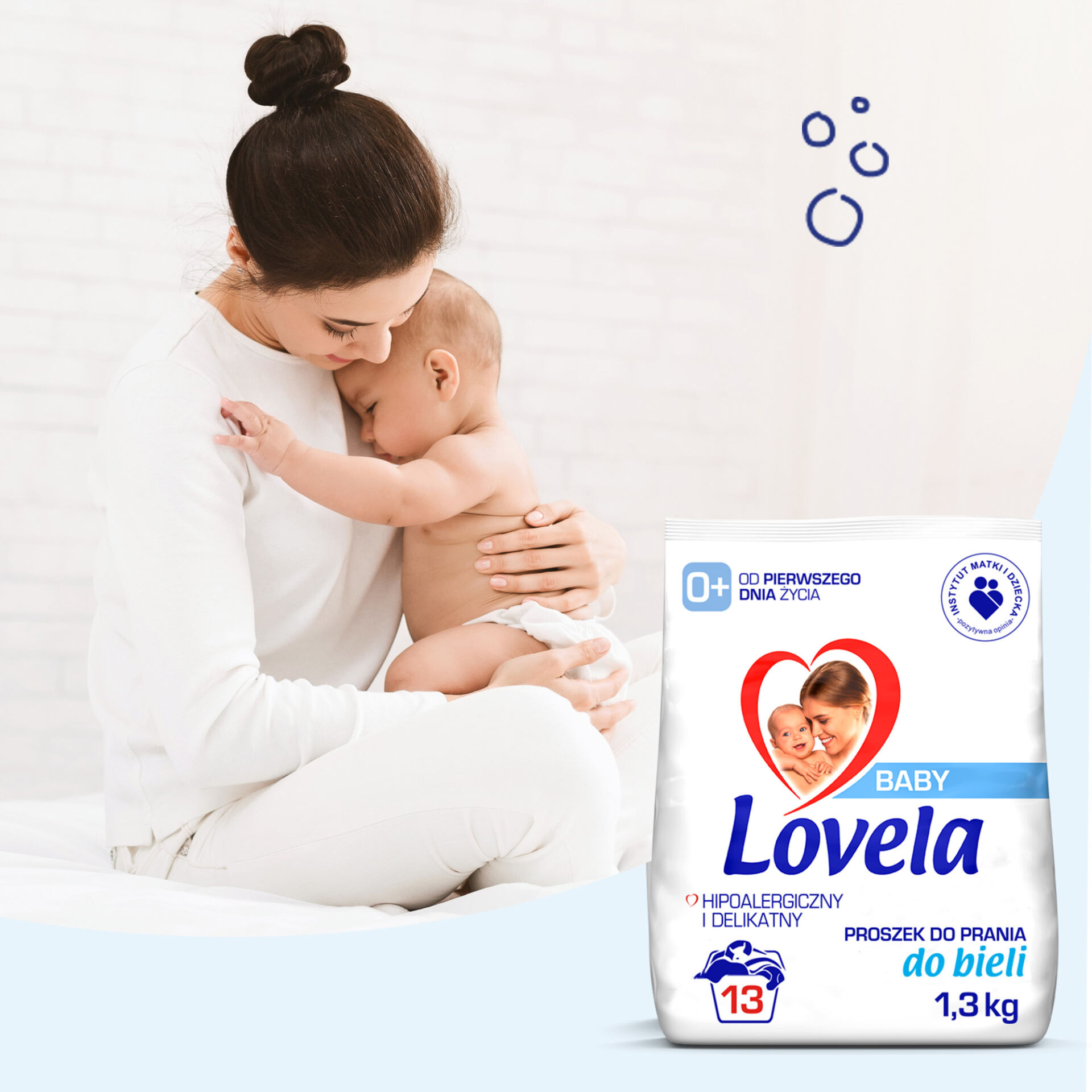 Lovela Baby hipoalergiczny proszek do prania bieli 1,3 kg - obrazek 7