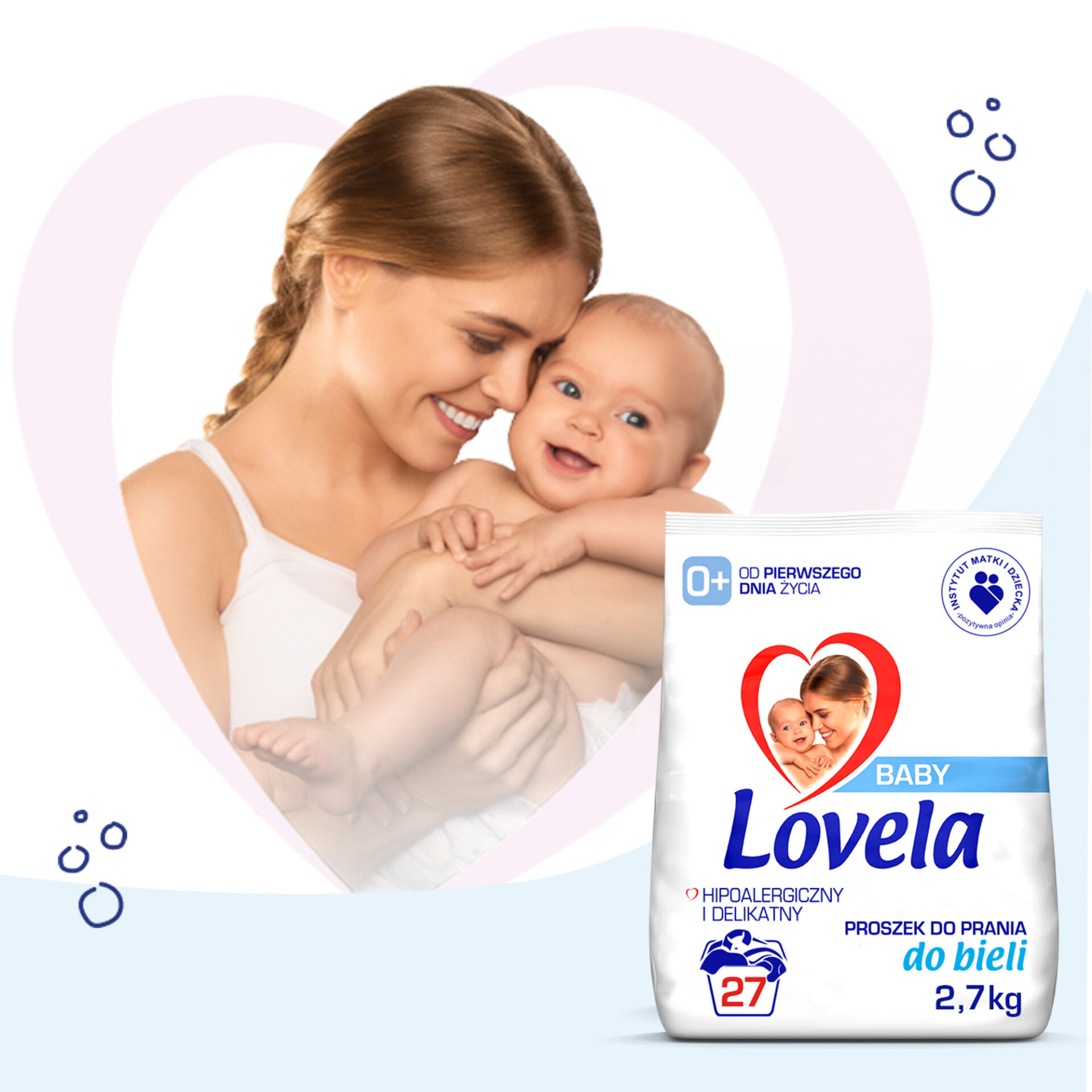 Lovela Baby hipoalergiczny proszek do prania bieli 2,7kg - obrazek 3
