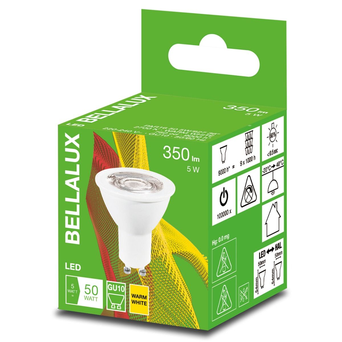 Bellalux Żarówka LED GU10 5W = 50W 350lm 2700K