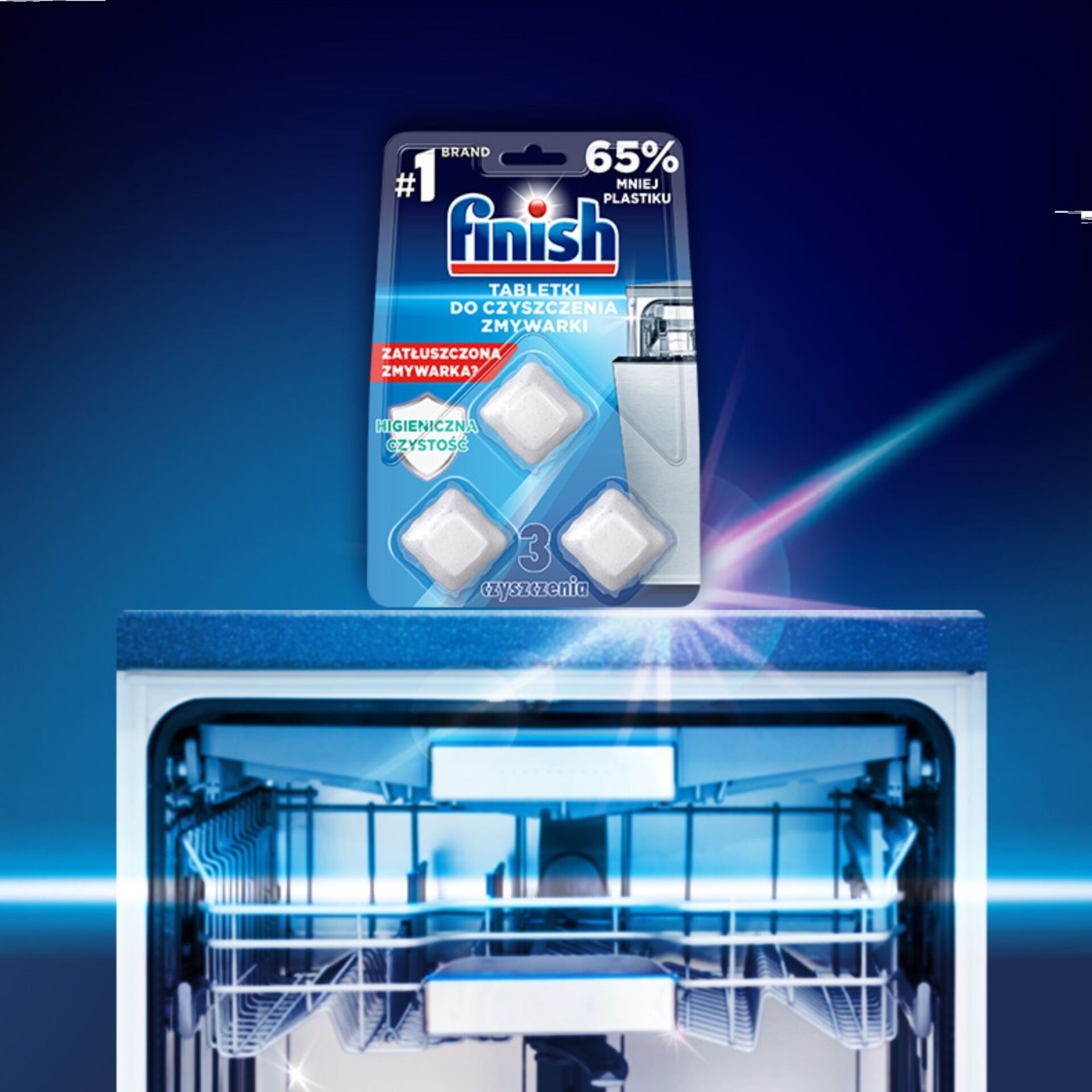 Finish Tabletki do czyszczenia zmywarki 3 użycia sztuki - obrazek 3