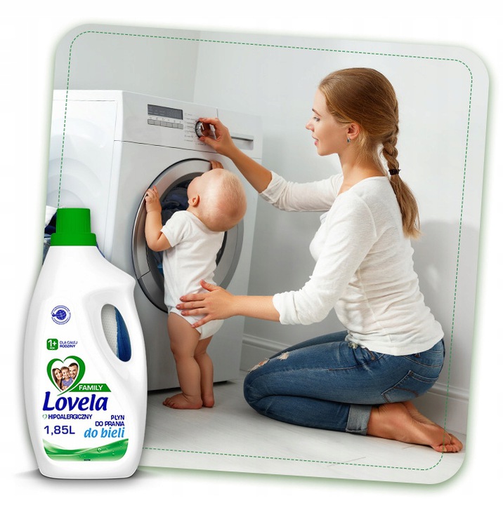 Lovela Family hipoalergiczny płyn do prania bieli 1,85L - obrazek 4