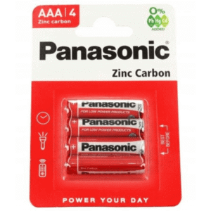 Panasonic Baterie Ogniwo Paluszki cynkowo-węglowe RED 4x R03/AAA