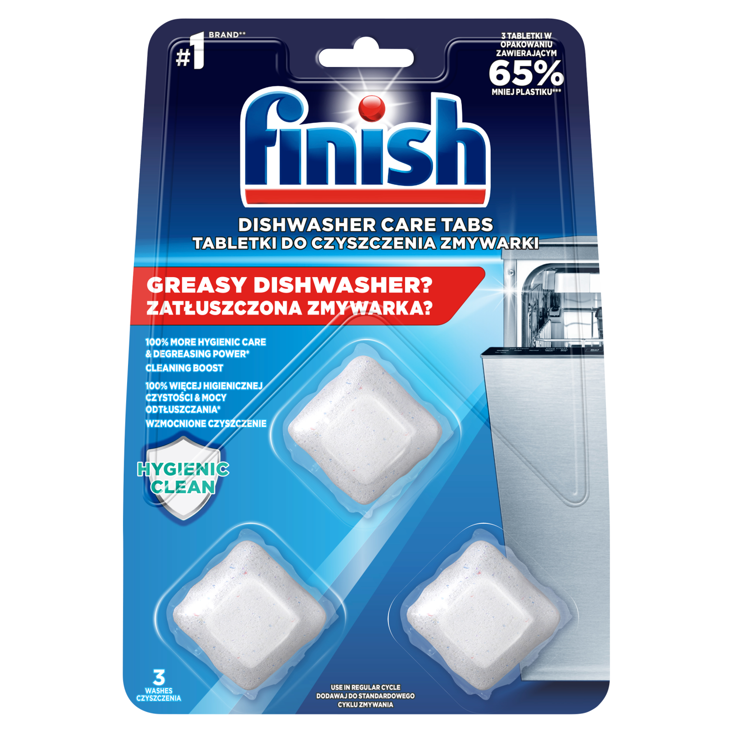 Finish Tabletki do czyszczenia zmywarki 3 użycia sztuki - obrazek 2