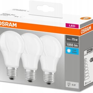 OSRAM 呕ar贸wka LED E27 10W = 75W 1055lm 4000K 3PAK