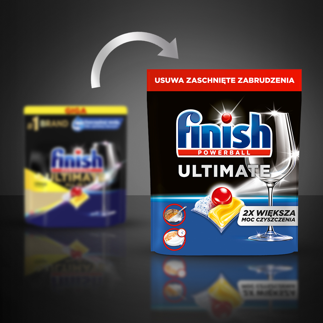 Finish Ultimate kapsułki do zmywarki cytrynowe 40 sztuk - obrazek 5