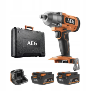 Klucz Udarowy 18V Akumulatorowy AEG 410Nm + 2x 4.0Ah + Ładowarka + Walizka