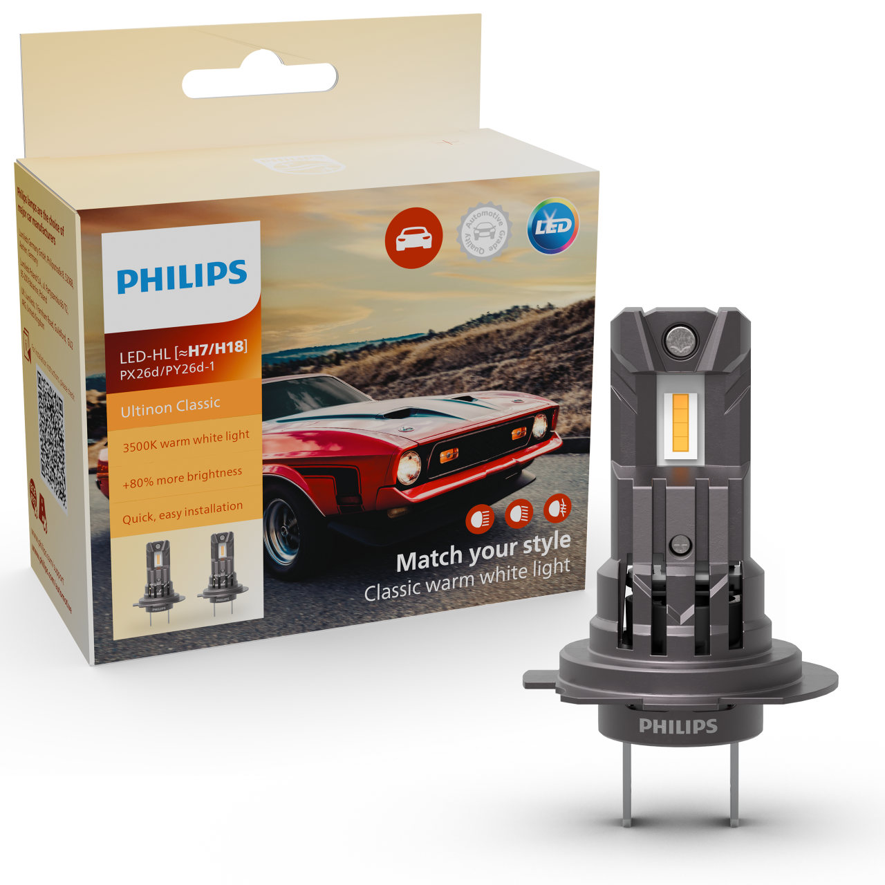 Żarówki Philips LED Ultinon Classic UC2510 H7/H18 12V 3500K