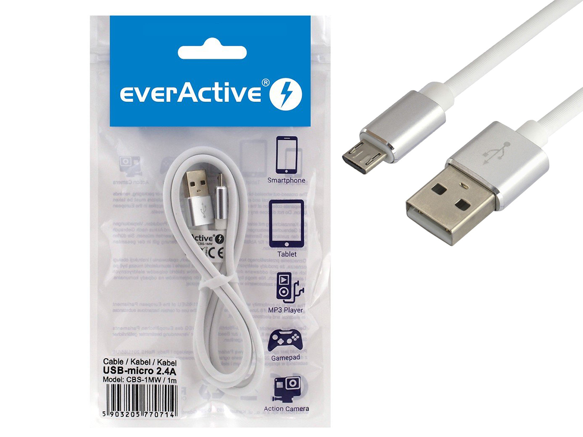 EverActive Kabel USB micro 1m CBS-1MW EverA