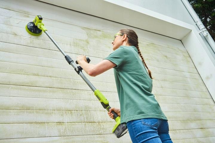 TELESKOPOWA SZCZOTKA OBROTOWA RYOBI AKUMULATOROWA 18V BATERIA + ŁADOWARKA - obrazek 8