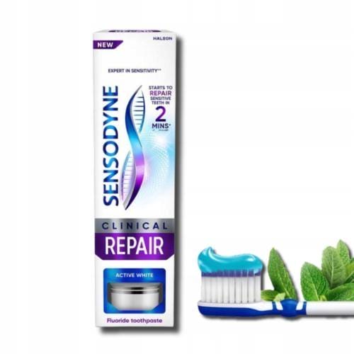 Sensodyne Pasta do zębów Clinical REPAIR Active White wybielanie 75ml - obrazek 9