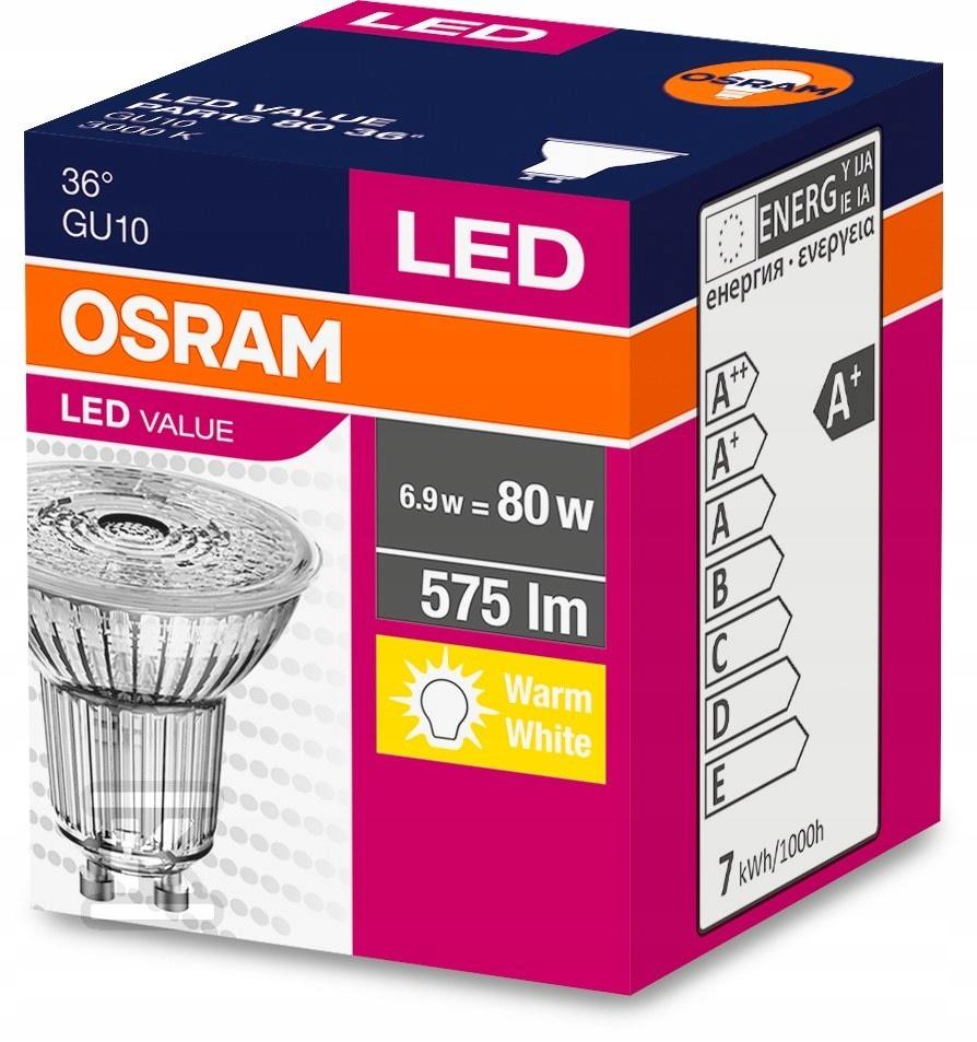 OSRAM Żarówka LED HALOGEN GU10 6,9W 80W 3000K - obrazek 2