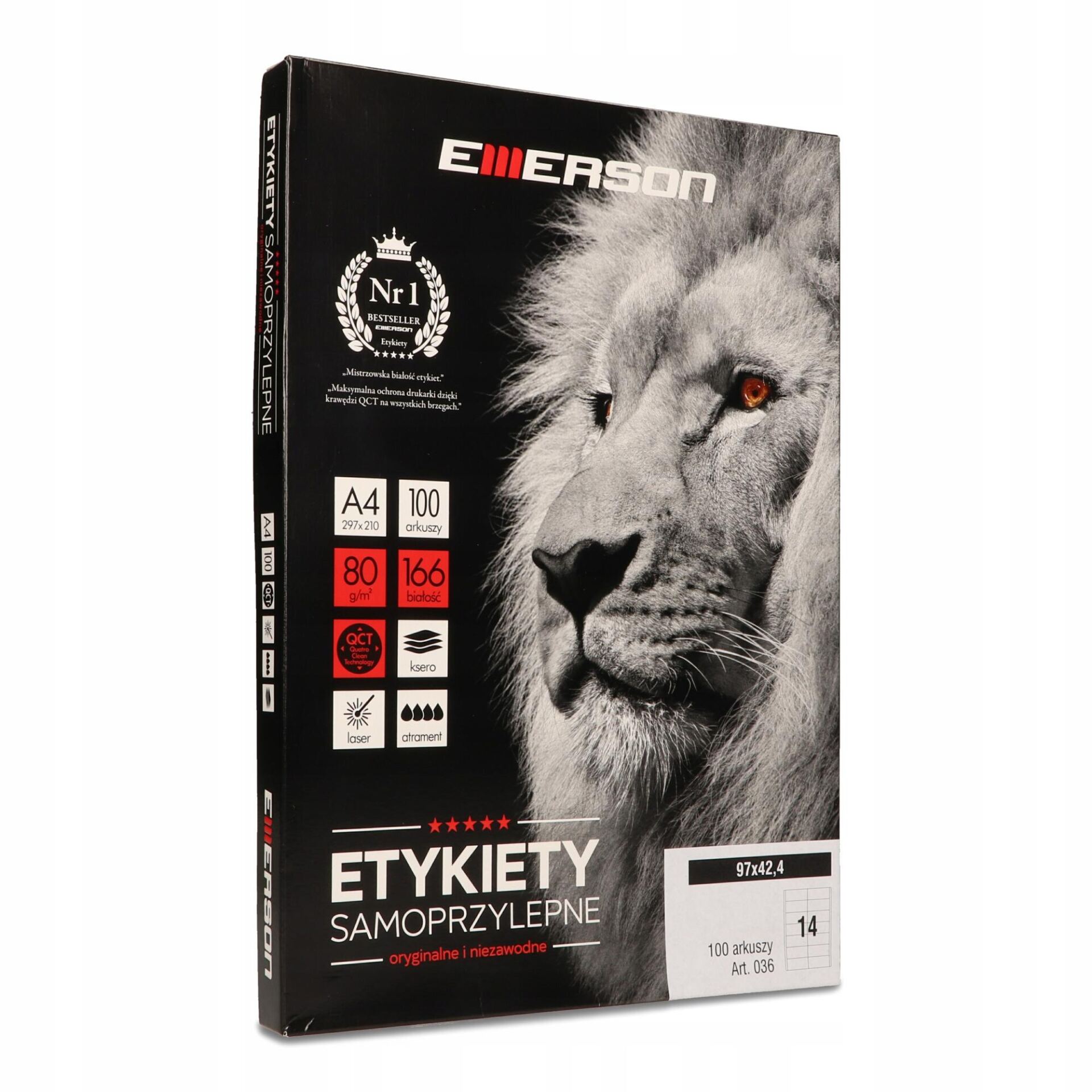 Emerson Etykiety samoprzylepne A4 97 x 42,4 nr 36