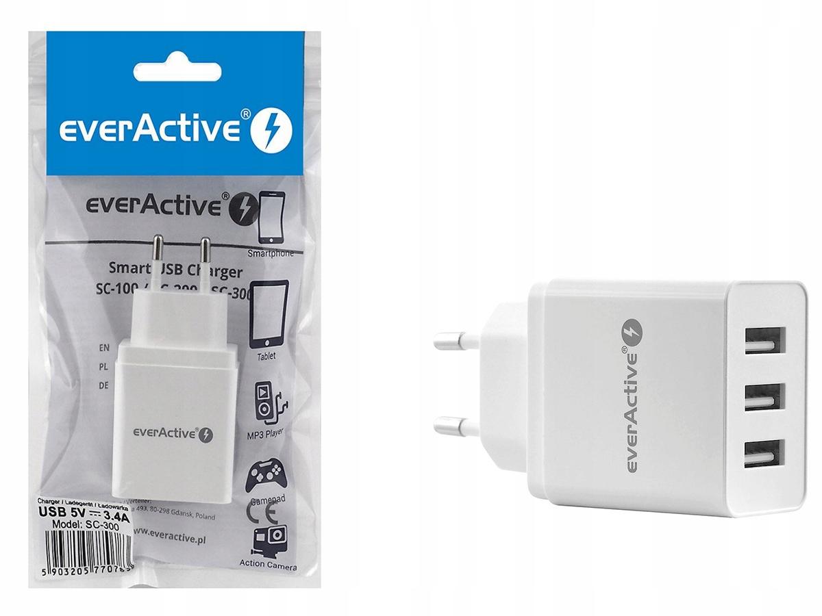 EverActive Ładowarka sieciowa Smart USB Charger SC-300 3,4A 5V - obrazek 8