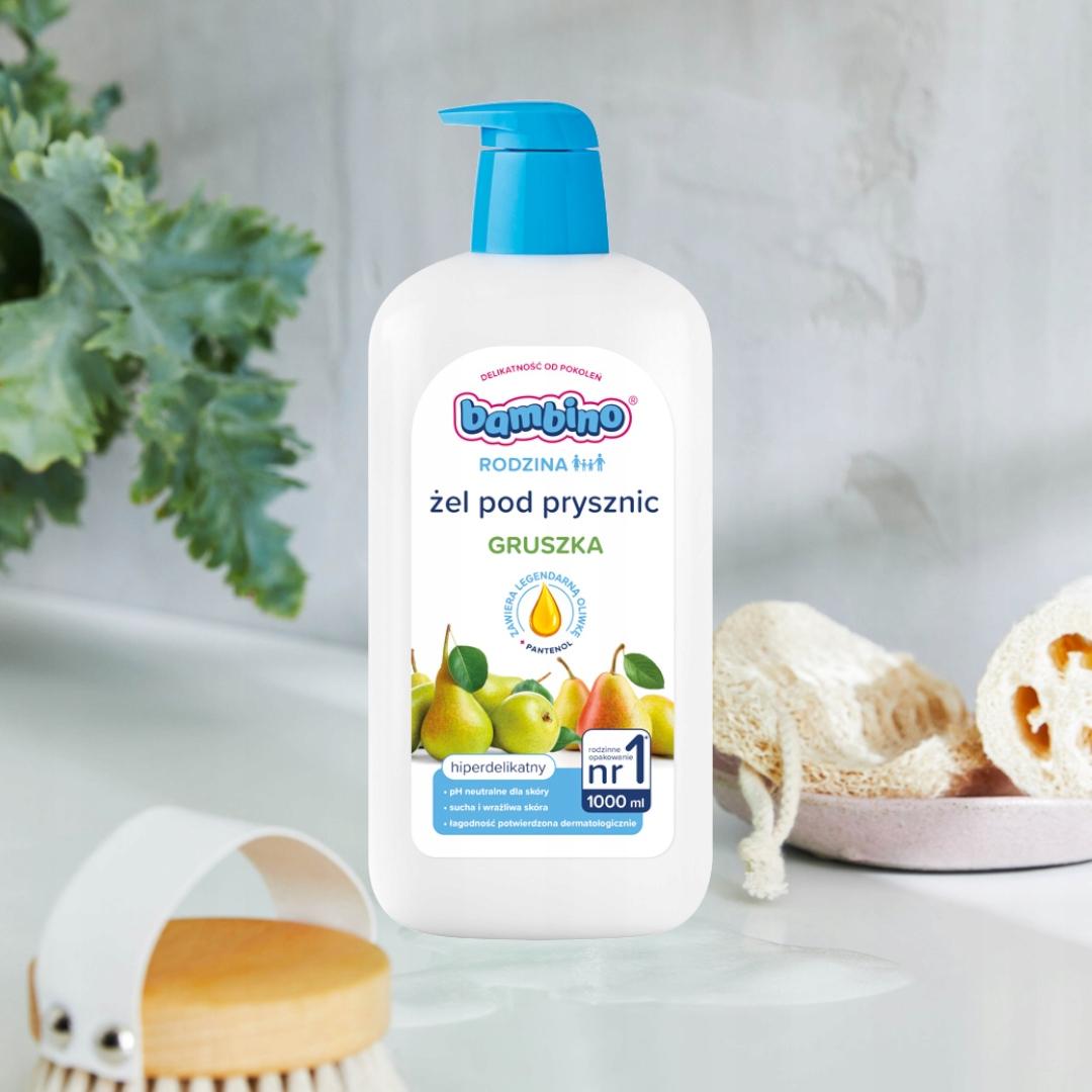 BAMBINO Rodzina Żel pod prysznic o zapachu gruszki, 1000 ml - obrazek 4