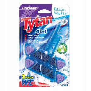 Tytan Zawieszka do WC 4W1 Barwiąca Wodę Violet Water Lawenda 2x40g