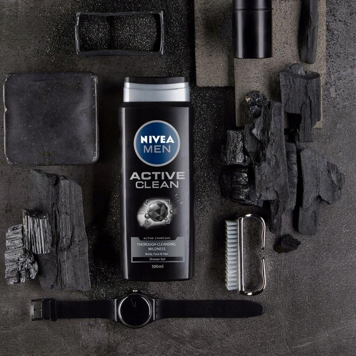 NIVEA MEN Żel pod prysznic Active Clean 500 ml - obrazek 4