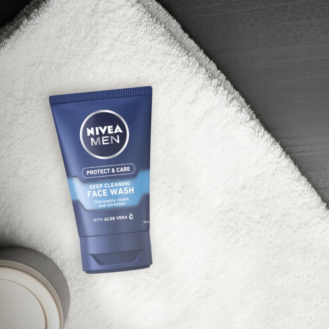 NIVEA MEN Protect & Care Żel do mycia twarzy, 100 ml - obrazek 3