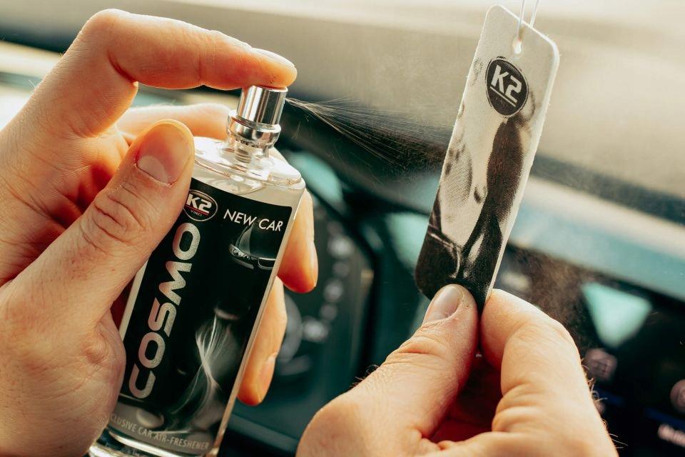 K2 V203 Cosmo New Car Zapach do Samochodu Auta 50ml Atomizer + Zawieszka - obrazek 9