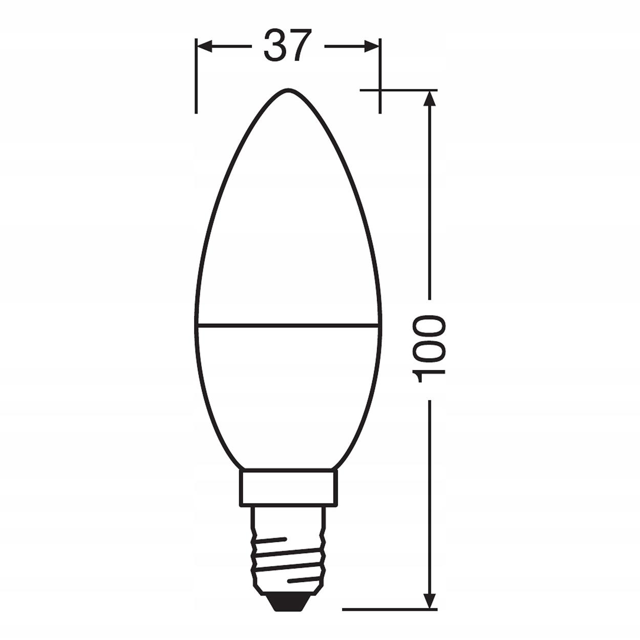 OSRAM Żarówka LED E14 ŚWIECA 4,9W = 40W 2700K 4PAK - obrazek 6