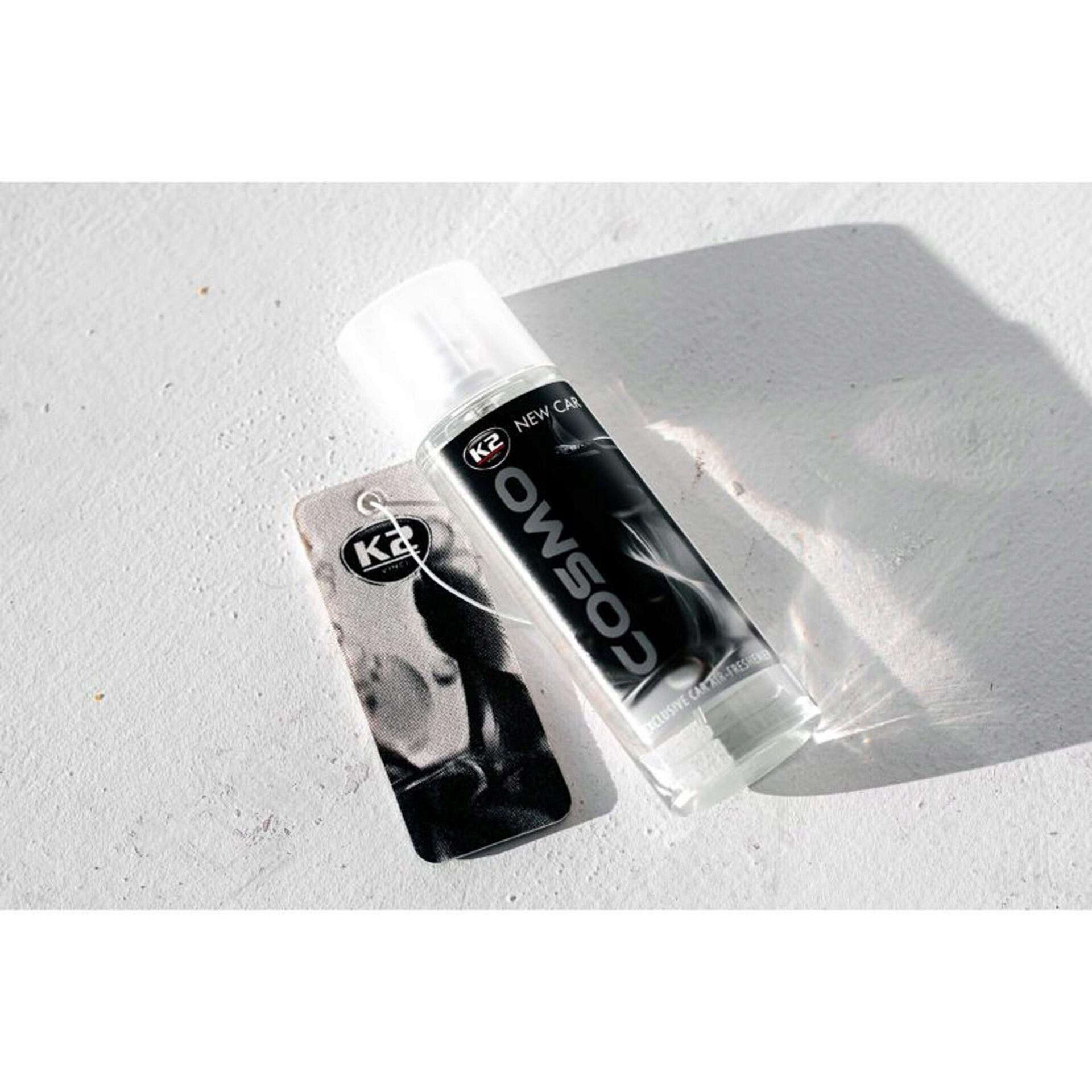 K2 V203 Cosmo New Car Zapach do Samochodu Auta 50ml Atomizer + Zawieszka - obrazek 5